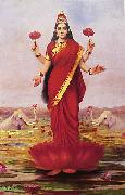 Raja Ravi Varma Goddess Lakshmi oil painting artist